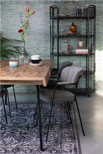 Stoel Lom met armleuning - Donkergrijs 