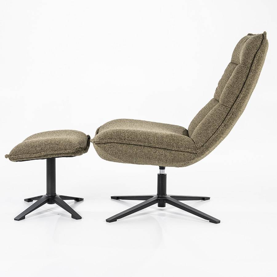 Fauteuil Longre met Voetenbank Groen Baquer 