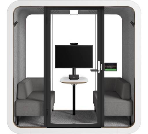 Framery Q Meeting Maggie - Wit / Puur Grijs 