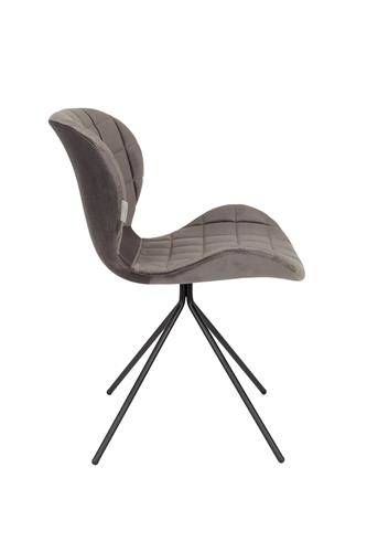 Stoel Omg Velvet Grijs
