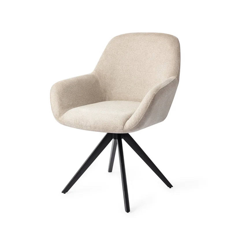 Eetkamerstoel Anor - Mat Zwart / Crème / Turn 