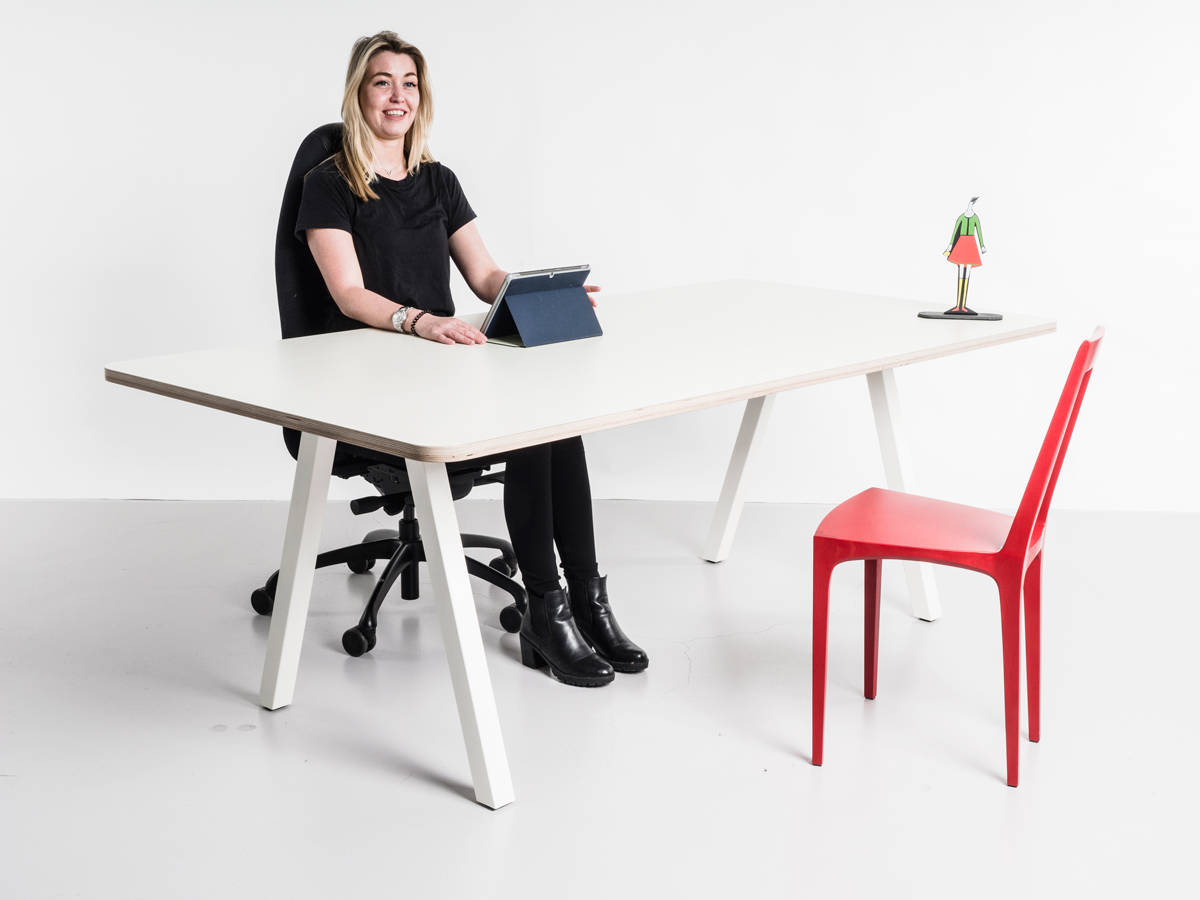 Vergadertafel Lyon Wit Zuiver Wit 160 cm 360 cm