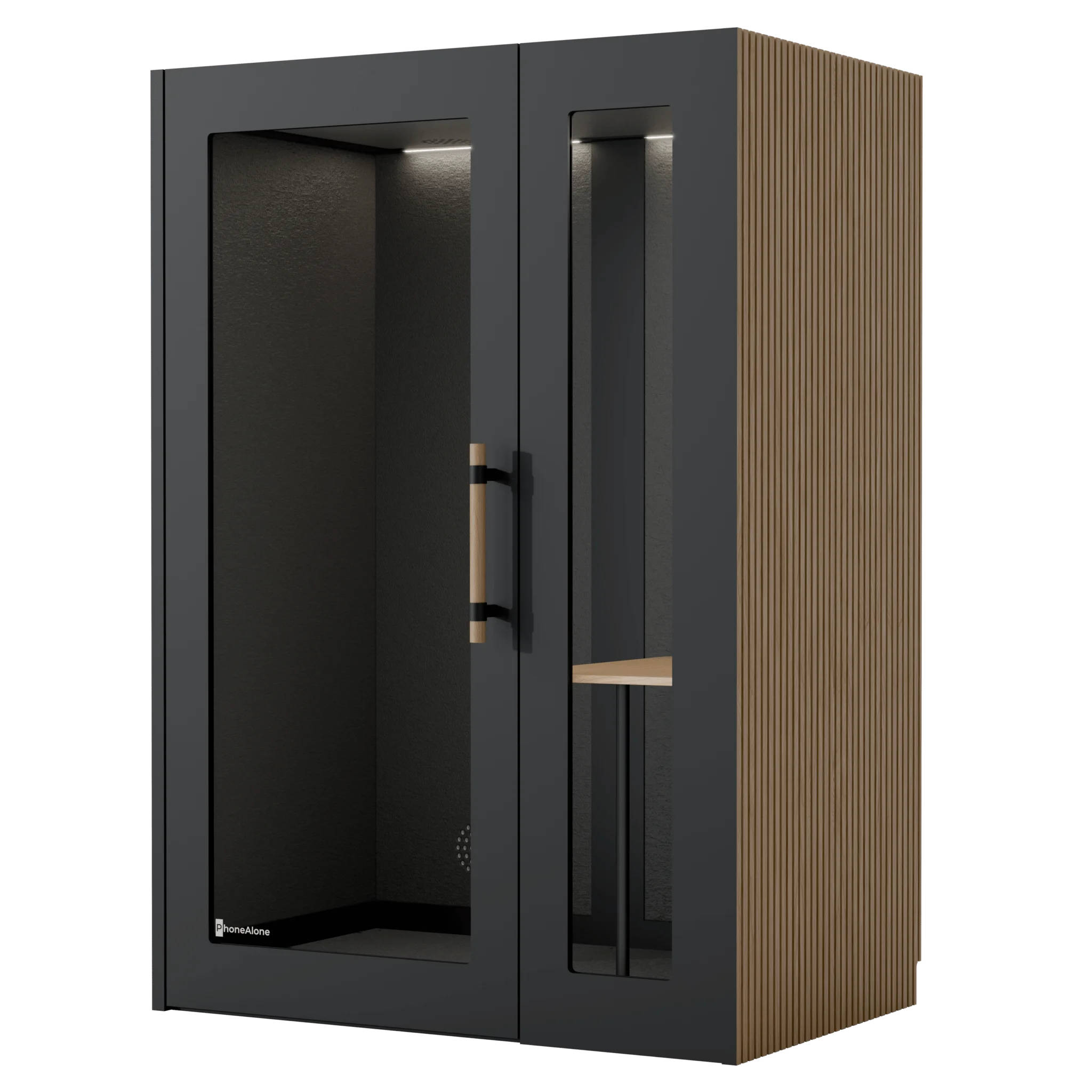 PhoneAlone Work - Zwart / Eiken Latten 