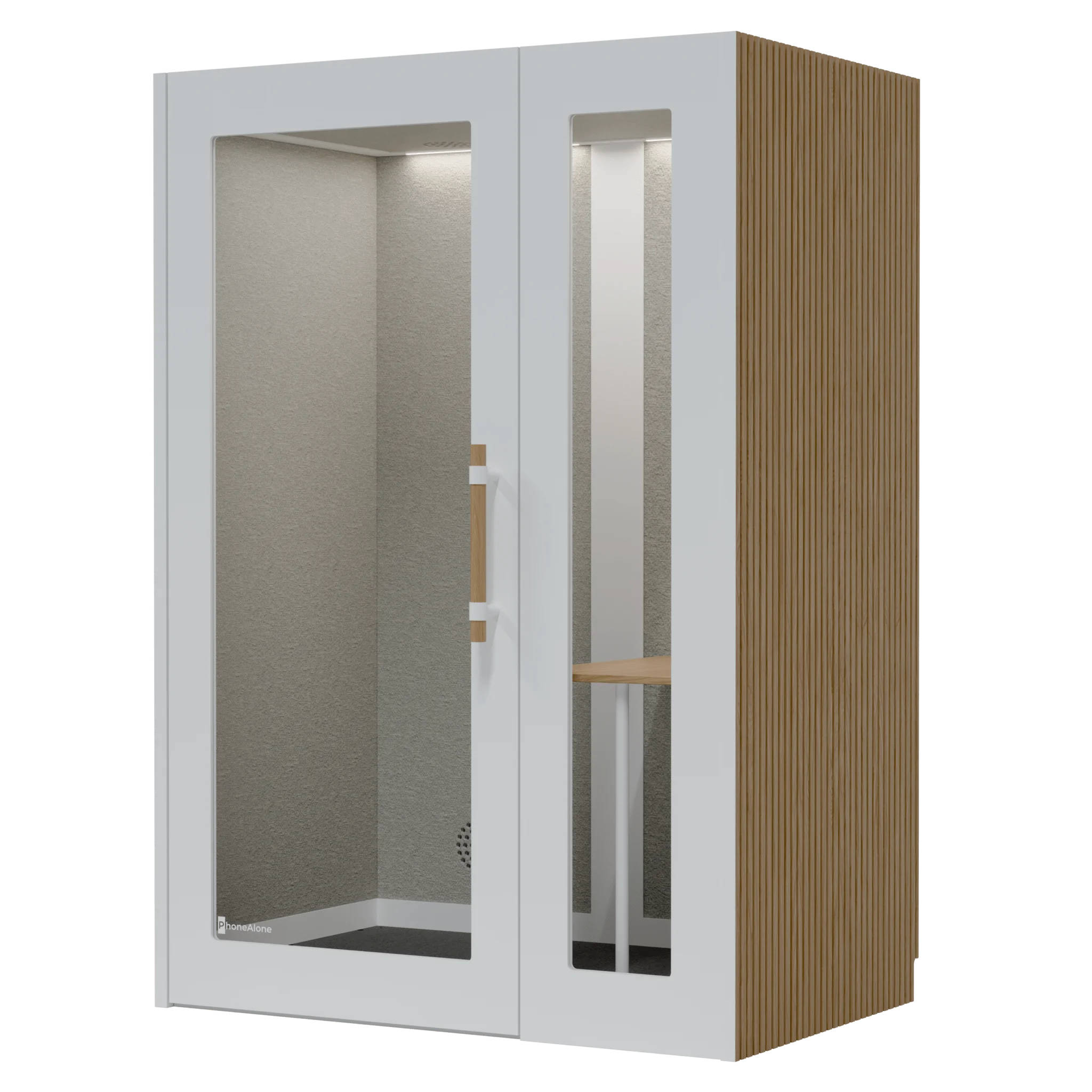 PhoneAlone Work - Wit / Eiken Latten  