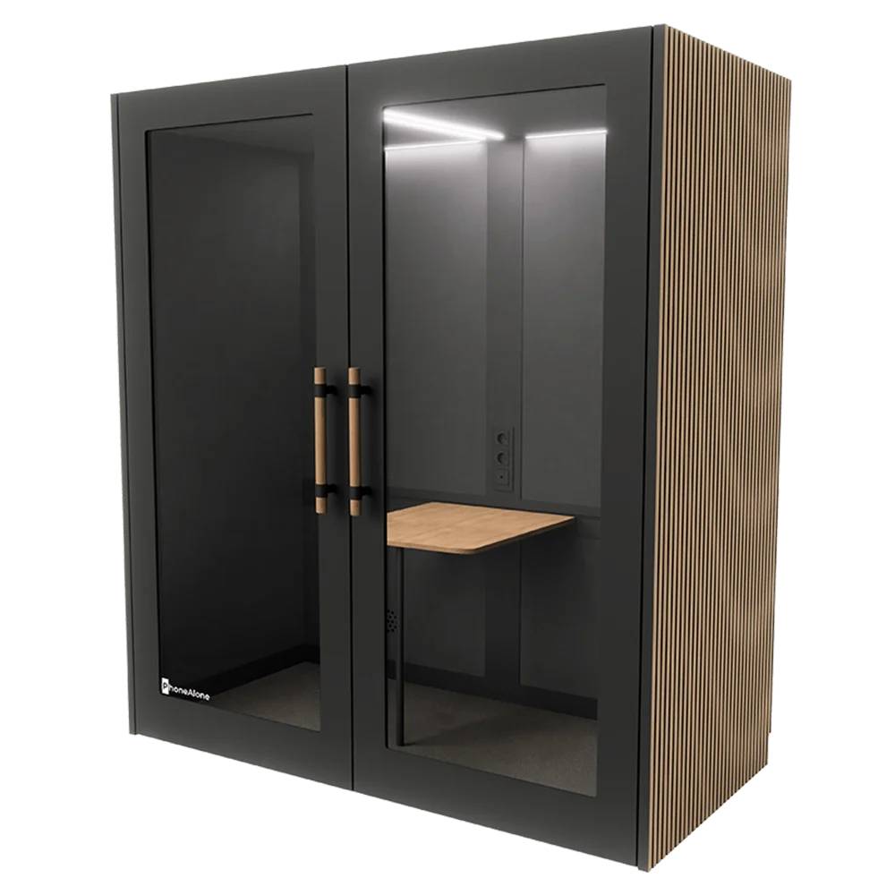 PhoneAlone Double - Zwart / Eiken Latten 