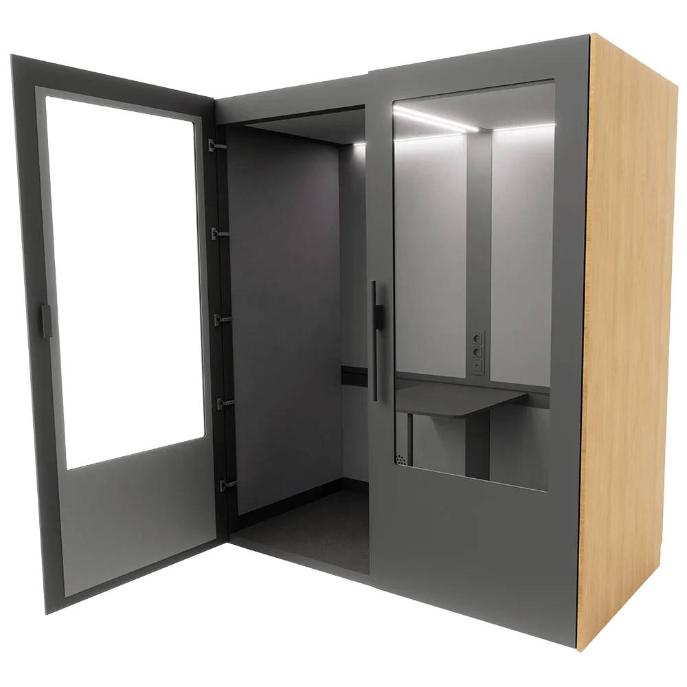 PhoneAlone Double - Grijs / Licht Eiken 