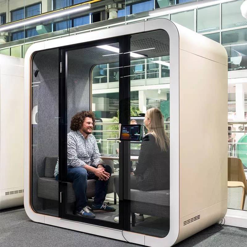 Framery Q Meeting Maggie - Wit / Puur Grijs 