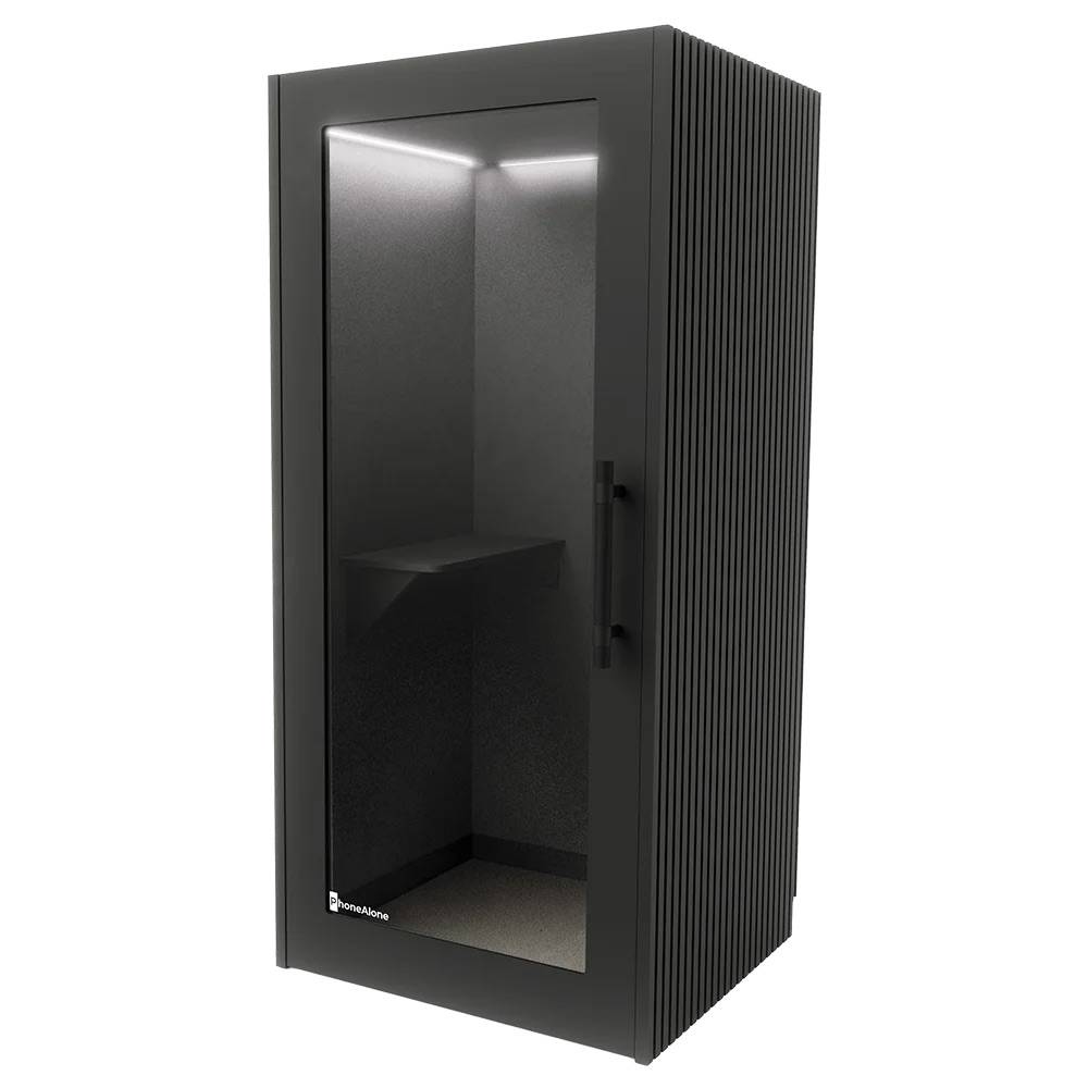 PhoneAlone Phonebox - Zwart / Zwarte Latten