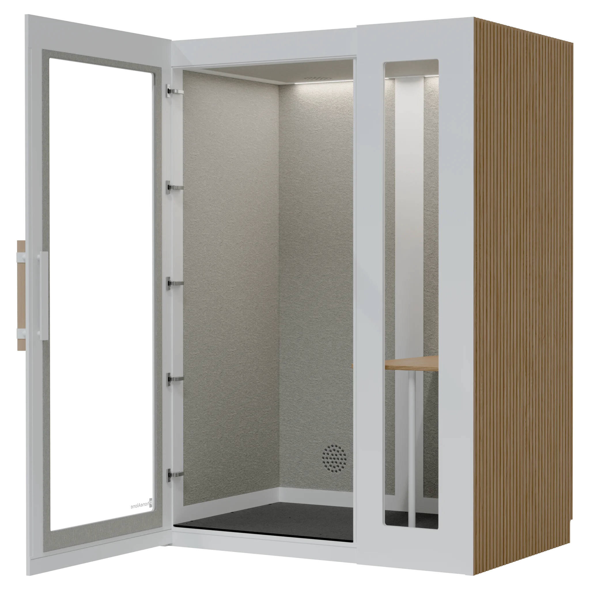 PhoneAlone Work - Wit / Eiken Latten  