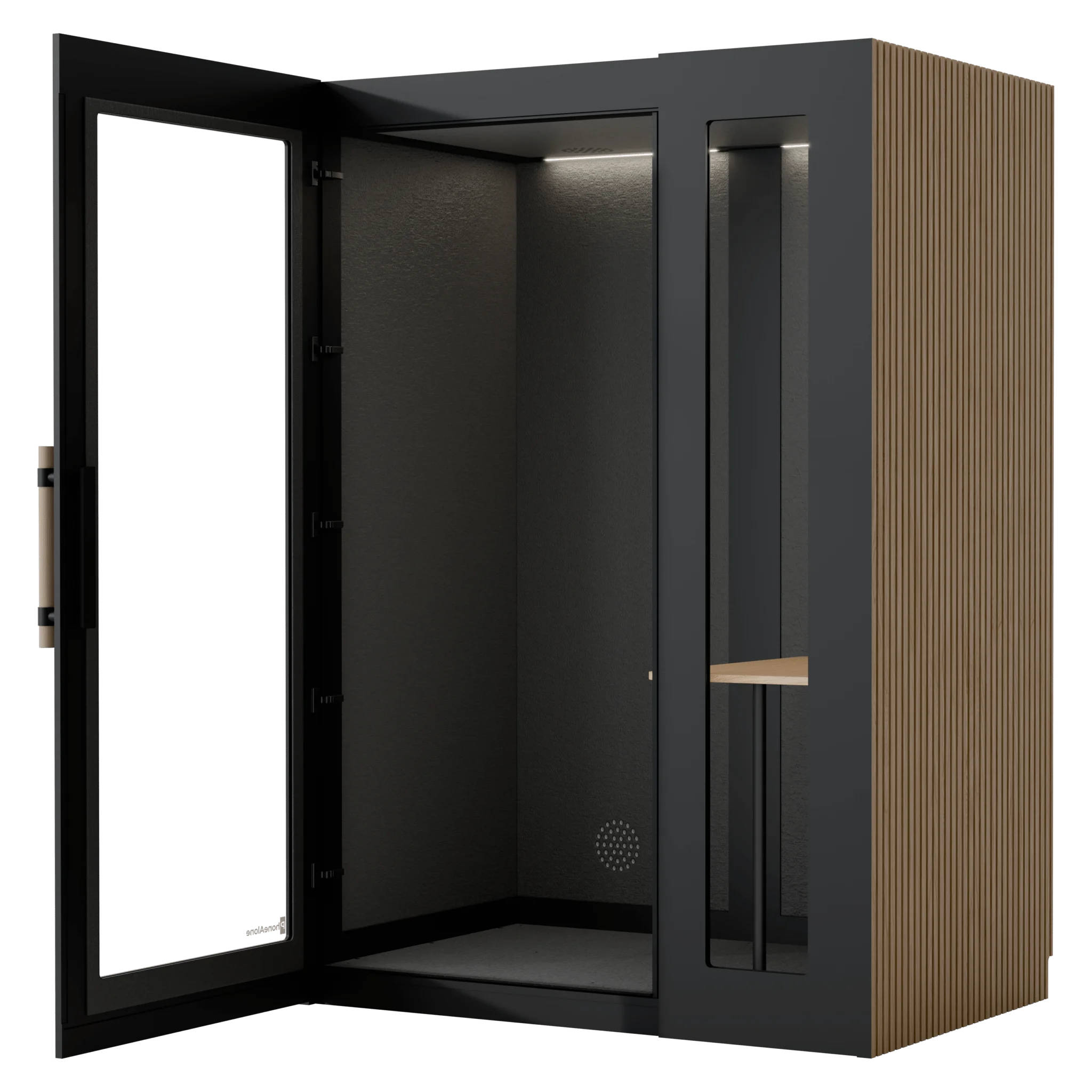 PhoneAlone Work - Zwart / Eiken Latten 