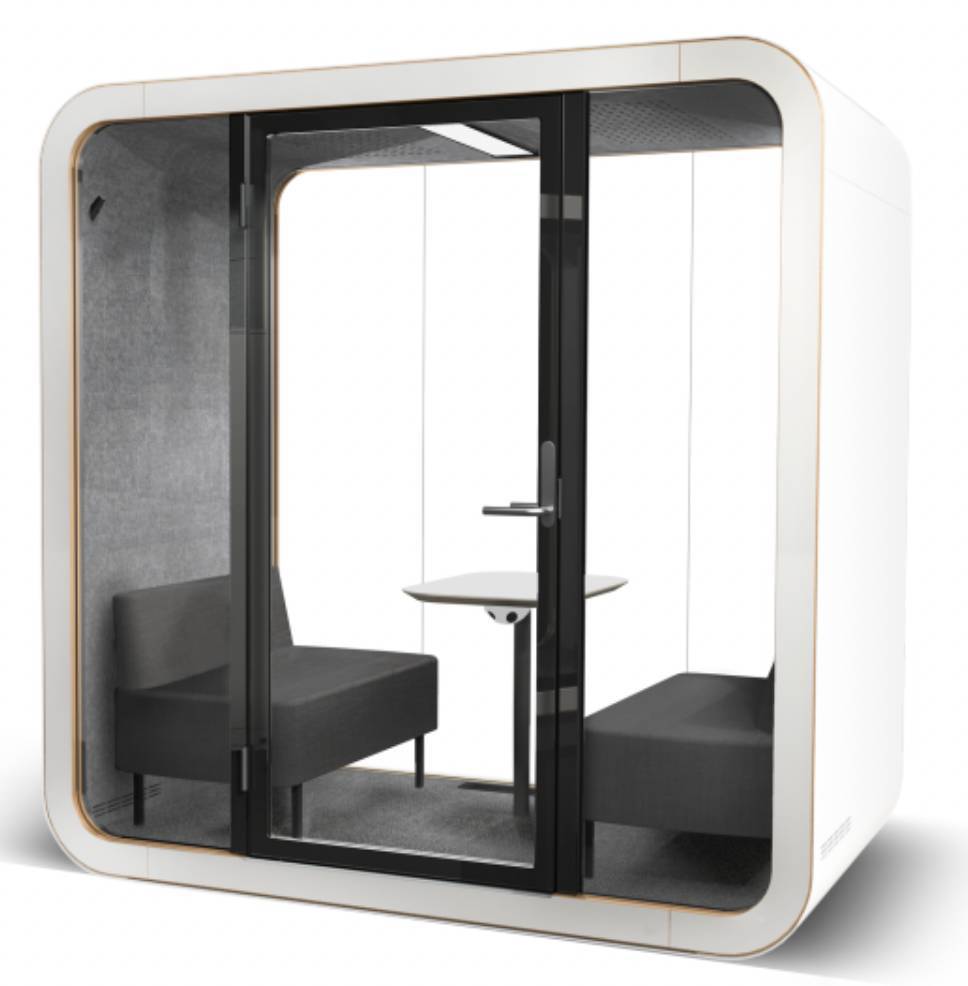 Framery Q Meeting Maggie - Wit / Puur Grijs 